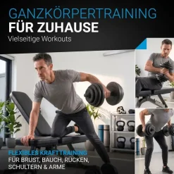 ArtSport Hantelset 20 kg Kurzhantelset schwarz