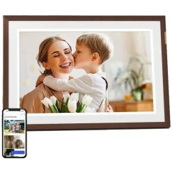 Arzopa D10 Digitaler Bilderrahmen, (Dunkelbraun) 10.1" - Dunkelbraun