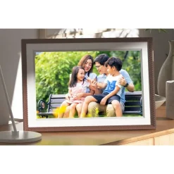 Arzopa D10 Digitaler Bilderrahmen, (Dunkelbraun) 10.1