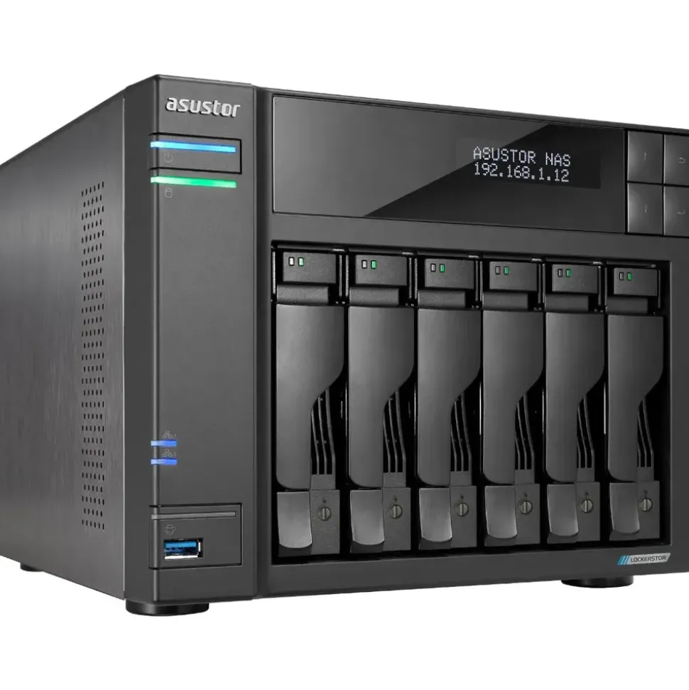 ASUSTOR Lockerstor 6 Gen2+ NAS Desktop, Intel Celeron®, N5105, 8 GB, DDR4