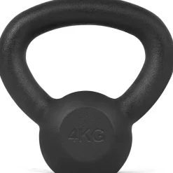 Athlyt Kettlebell Kugelhantel aus Gusseisen 4 kg schwarz