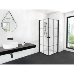 Aurlane Marwell Komplettdusche rechts 90 x 200 cm Duschwanne D648360641500