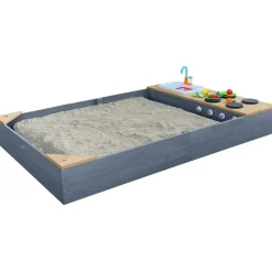 Axi Holzsandkasten Kelly mit Spielküchenzeile Braun/Grau