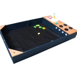 Axi Holzsandkasten Kelly mit Spielküchenzeile und Sonnenschirm Anthrazit/Braun