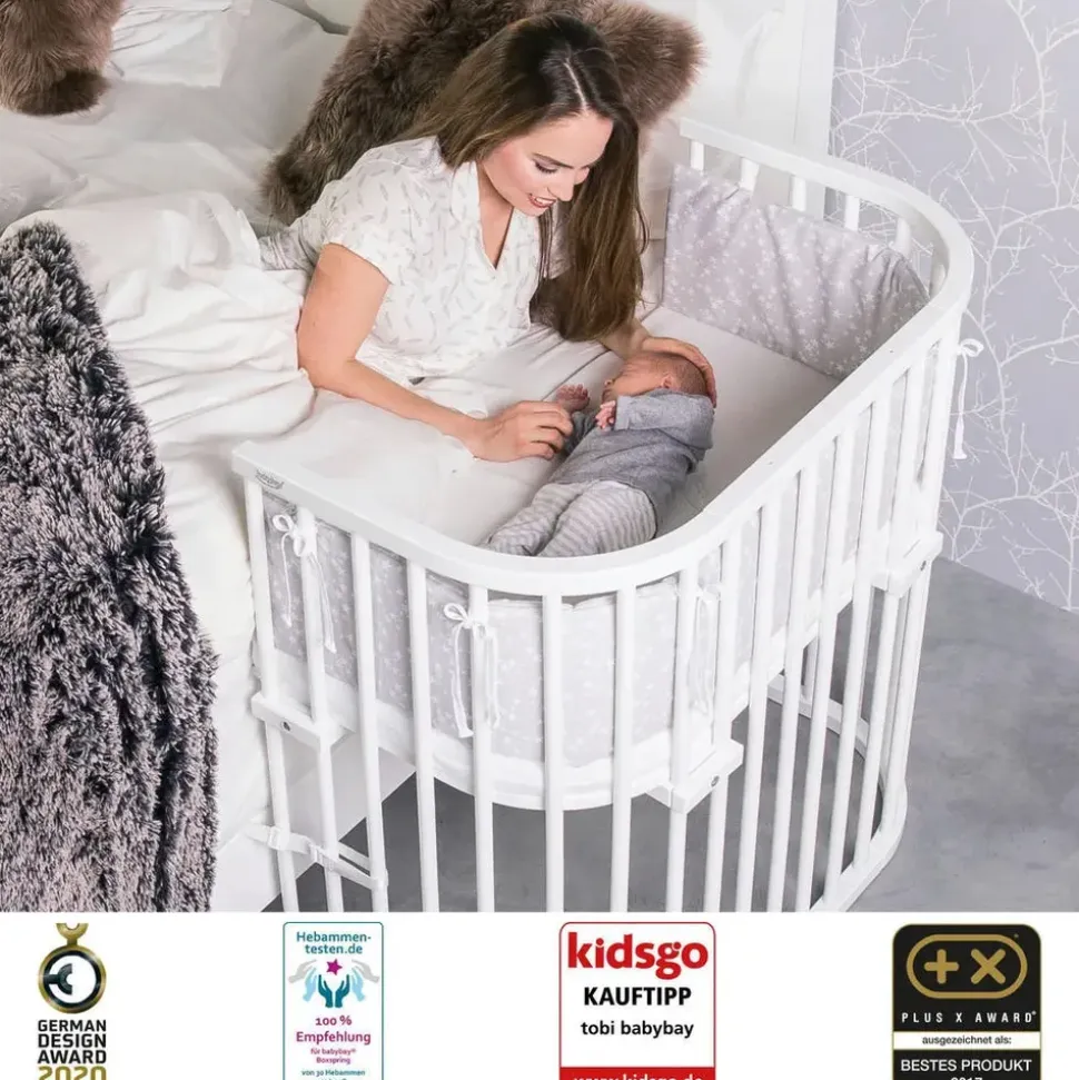 babybay Boxspring Beistellbett schiefergrau