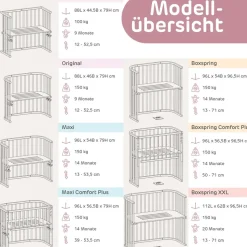 babybay Boxspring XXL Beistellbett weiß lackiert