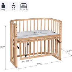 babybay Maxi Comfort Plus Braun 89 x 51 cm