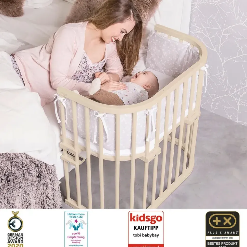 babybay Original Beistellbett 100119 beige lackiert