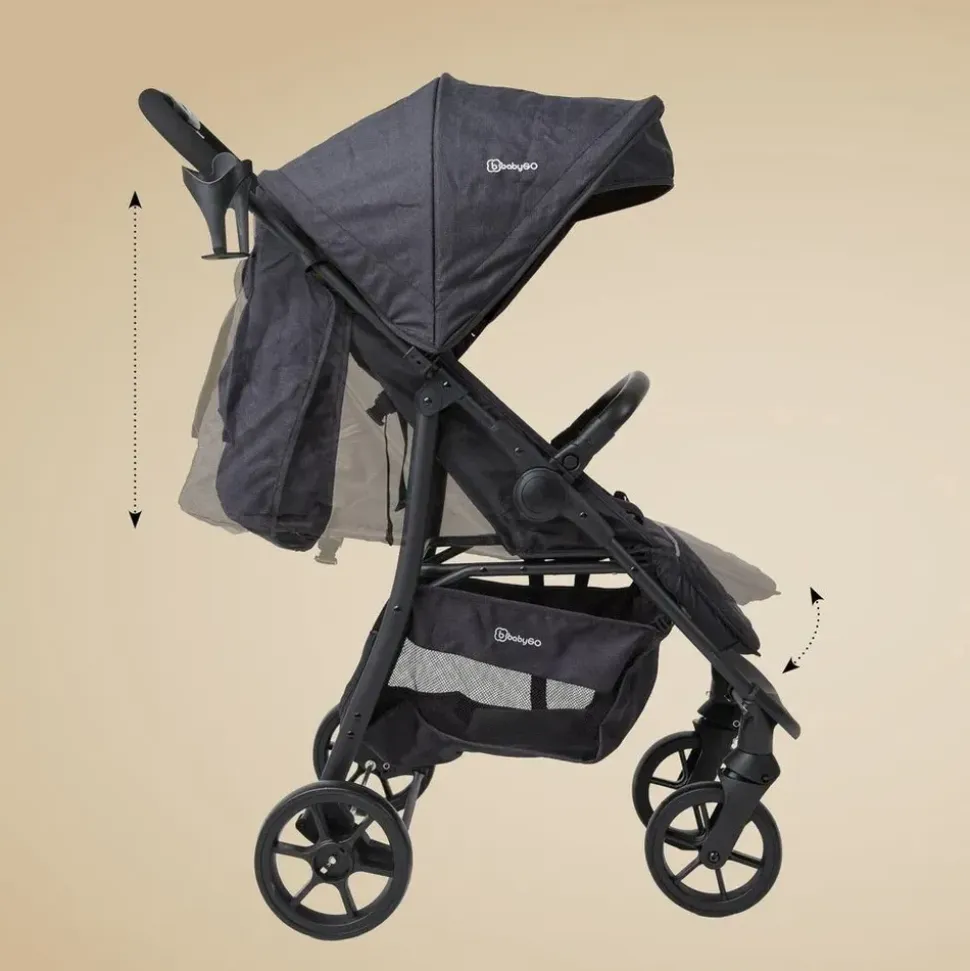 BabyGO 3 in 1 Kinderwagen black