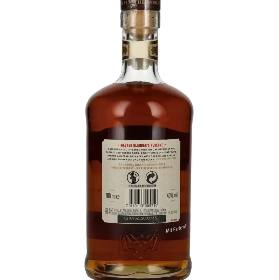 Bacardi Gran Reserva Diez 40% vol 0,7 l
