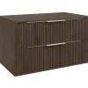 Badplaats Waschbeckenunterschrank Rimini 2 Schubladen 80 x 46 x 46 cm Walnuss Braun