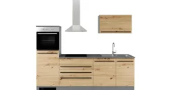 BASIC by Balculina Küchenzeile Jazz 260 cm anthrazit/artisan eiche/metallic braun