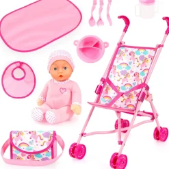 Bayer Puppenbuggy Einhorn pink