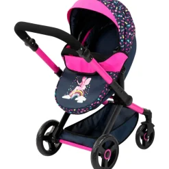 Bayer Xeo Deluxe Kombi-Puppenwagen schwarz