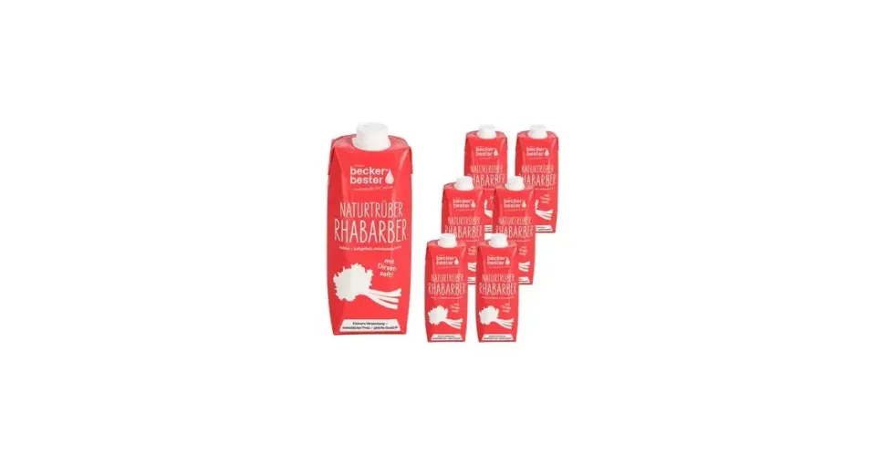 Beckers Bester Rhabarber-Nektar Fruchtnektar 6x 0,75 l