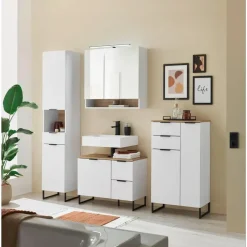 Bega BBK Waschbeckenunterschrank Denver 80 x 60 x 35 cm Weiß