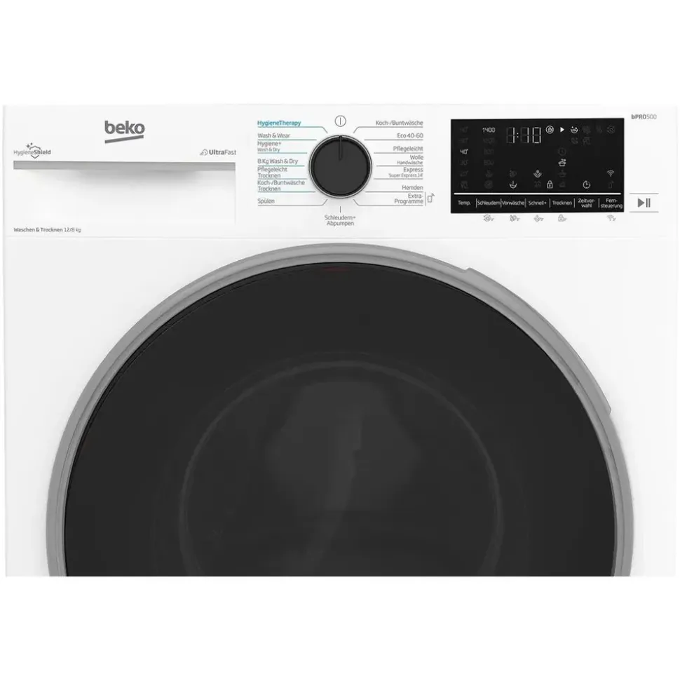 Beko B3DFT512447W Waschtrockner (12 kg / 8 kg, 1400 U/min)