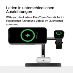 Belkin BoostCharge Pro 3-in-1-Ladegerät mit MagSafe Schwarz