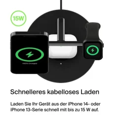 Belkin BoostCharge Pro 3-in-1-Ladegerät mit MagSafe Schwarz