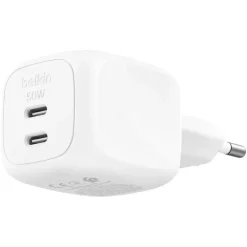 Belkin Dual USB-C Ladegerät Power Delivery und PPS (50 W) weiß