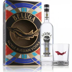 Beluga Spielwaren Noble 40 % vol 0,7 l in Geschenkbox mit rotem Glas