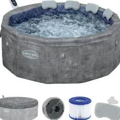 BESTWAY Carrara Ø 170 x 65 cm Grau