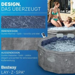 BESTWAY Carrara Ø 170 x 65 cm Grau