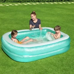 BESTWAY Family Pool 201 x 150 x 51 cm blau/weiß