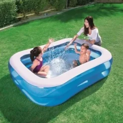 BESTWAY Family Pool 201 x 150 x 51 cm blau/weiß