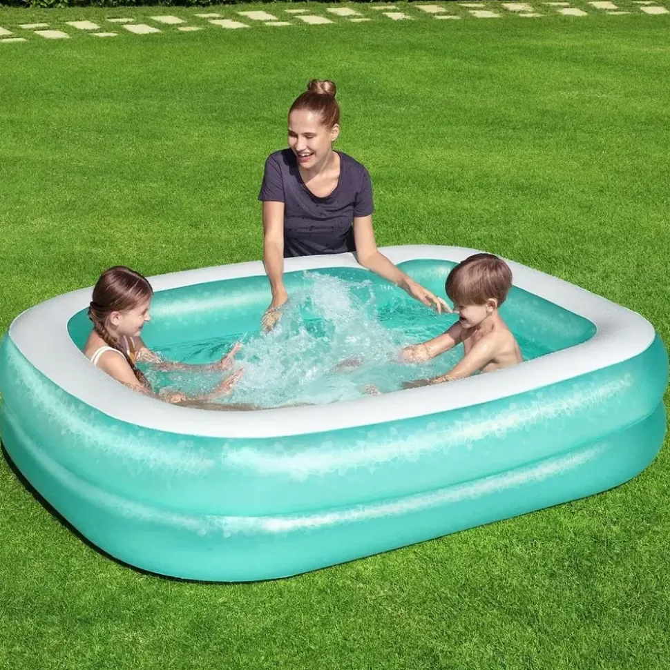 BESTWAY Family Pool 201 x 150 x 51 cm blau/weiß