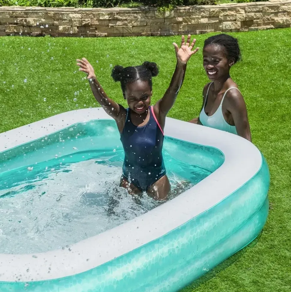 BESTWAY Family Pool 201 x 150 x 51 cm blau/weiß