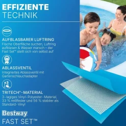BESTWAY Fast Set Pool 305 x 76 cm inkl. Filterpumpe