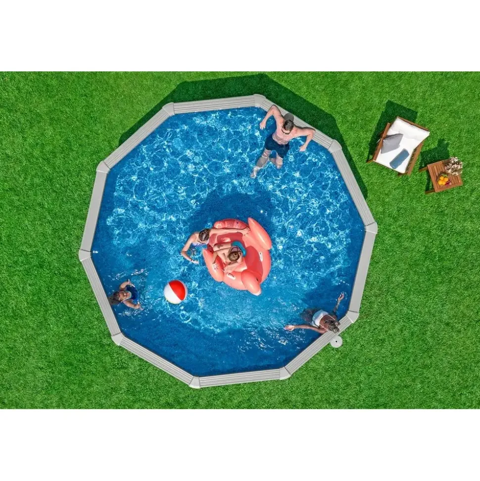 BESTWAY Hydrium Stahlwandpool Komplett-Set Ø 457 x 122 cm inkl. Sandfilteranlage