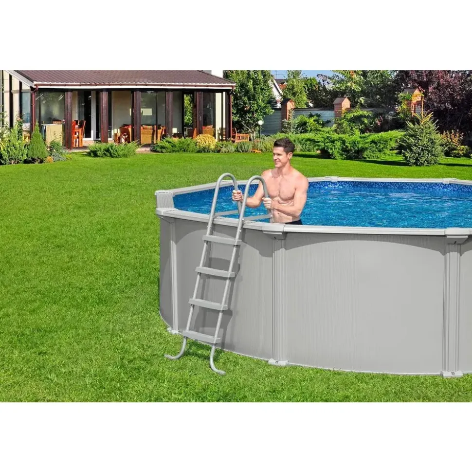 BESTWAY Hydrium Stahlwandpool Komplett-Set Ø 457 x 122 cm inkl. Sandfilteranlage