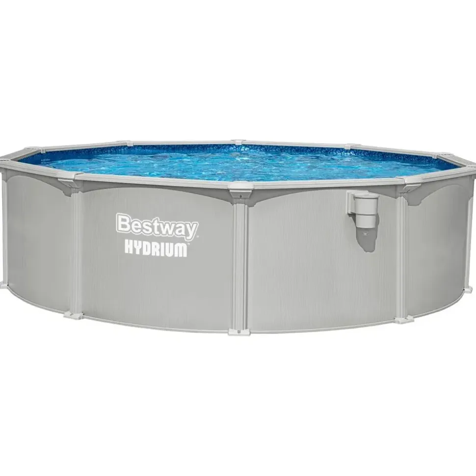 BESTWAY Hydrium Stahlwandpool Komplett-Set Ø 457 x 122 cm inkl. Sandfilteranlage