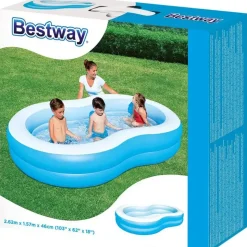 BESTWAY Lagune Family Planschbecken 262 x 157 x 46 cm