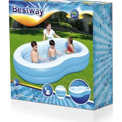 BESTWAY Lagune Family Planschbecken 262 x 157 x 46 cm