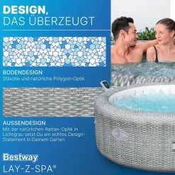 BESTWAY Lay-Z-Spa Bali AirJet 196 x 71 cm Lichtgrau