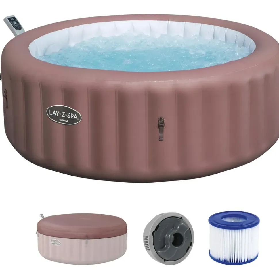 BESTWAY Lay-Z-Spa Hawaii AirJet 196 x 71 cm Terrakotta