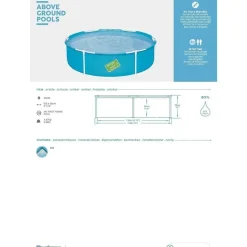 BESTWAY My First Frame Pool Planschdecken 152 x 38 cm