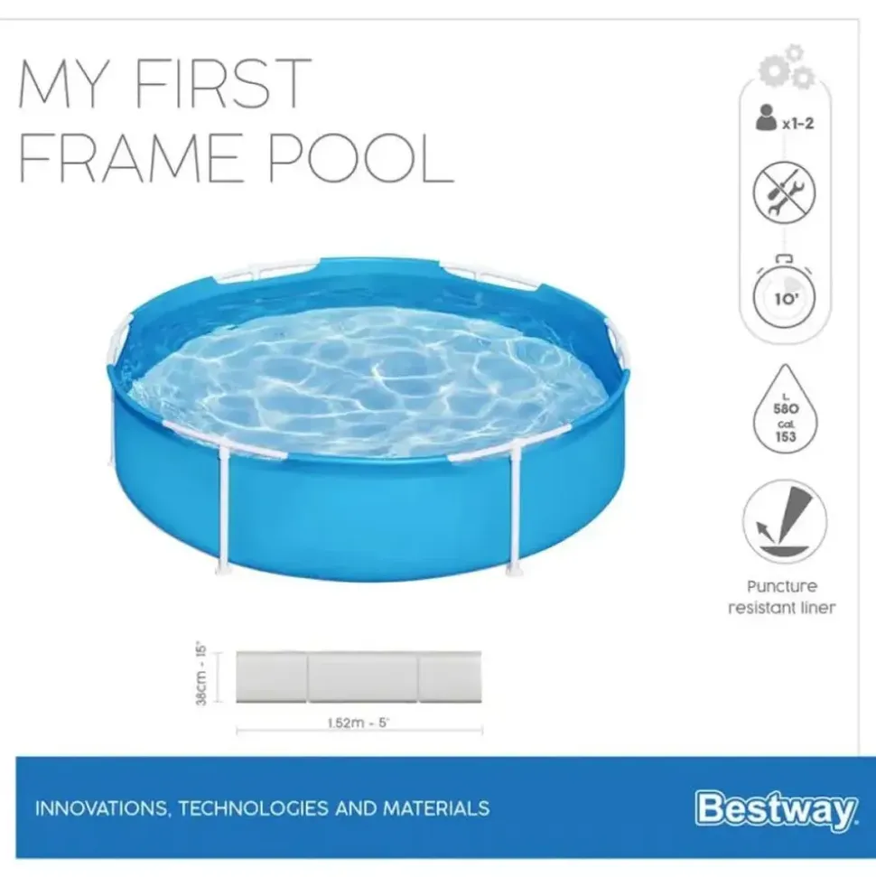 BESTWAY My First Frame Pool Planschdecken 152 x 38 cm