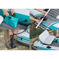 BESTWAY Schlauchboot Komplett-Set Adventure Elite X5 364 x 166 x 45 cm