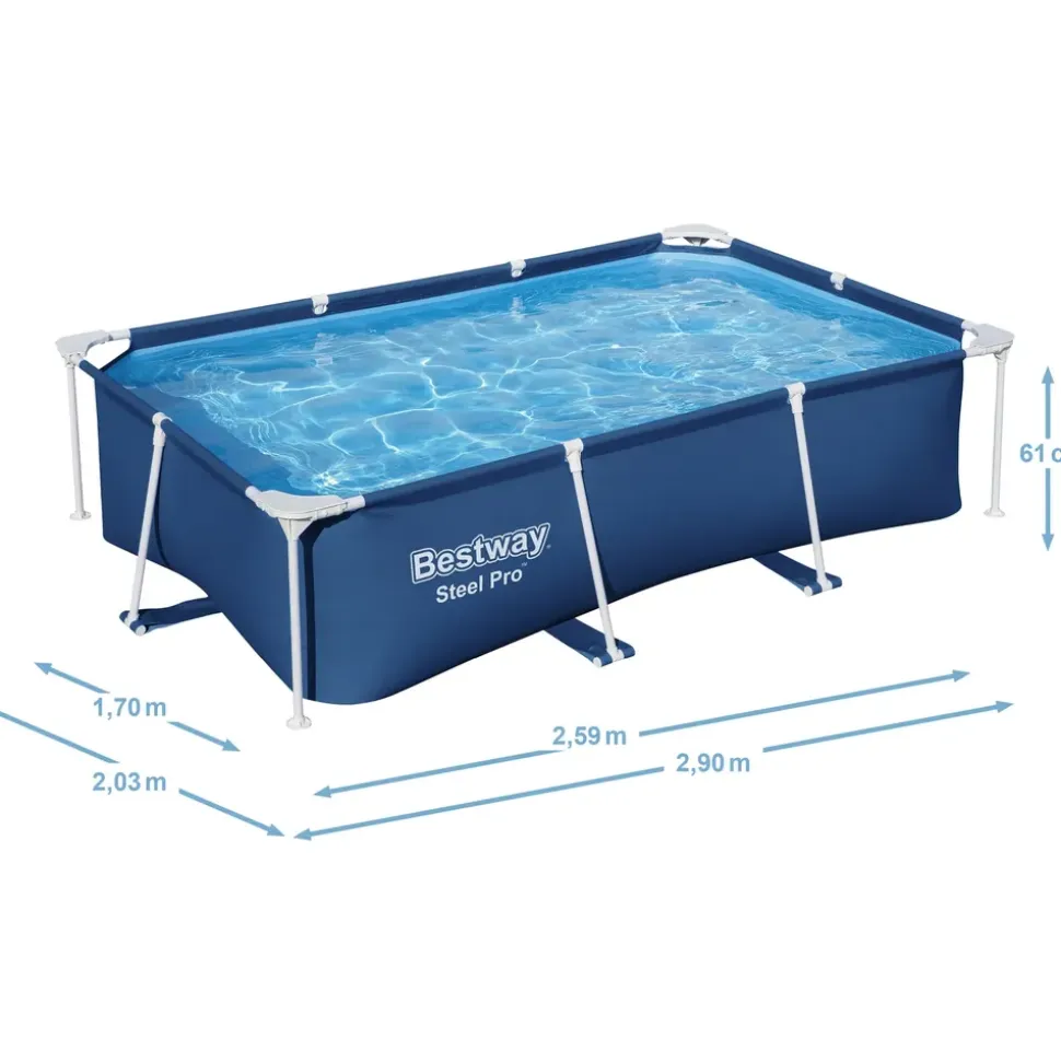 BESTWAY Steel Pro Frame Pool 259 x 170 x 61 cm 56403