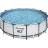 BESTWAY Steel Pro Max Frame Pool Set 457 x 122 cm lichtgrau inkl. Filterpumpe