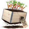 BigDean Hochbeet 120 x 80 x 60 cm Beige