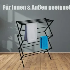 BigDean Wäscheständer 10 m schwarz