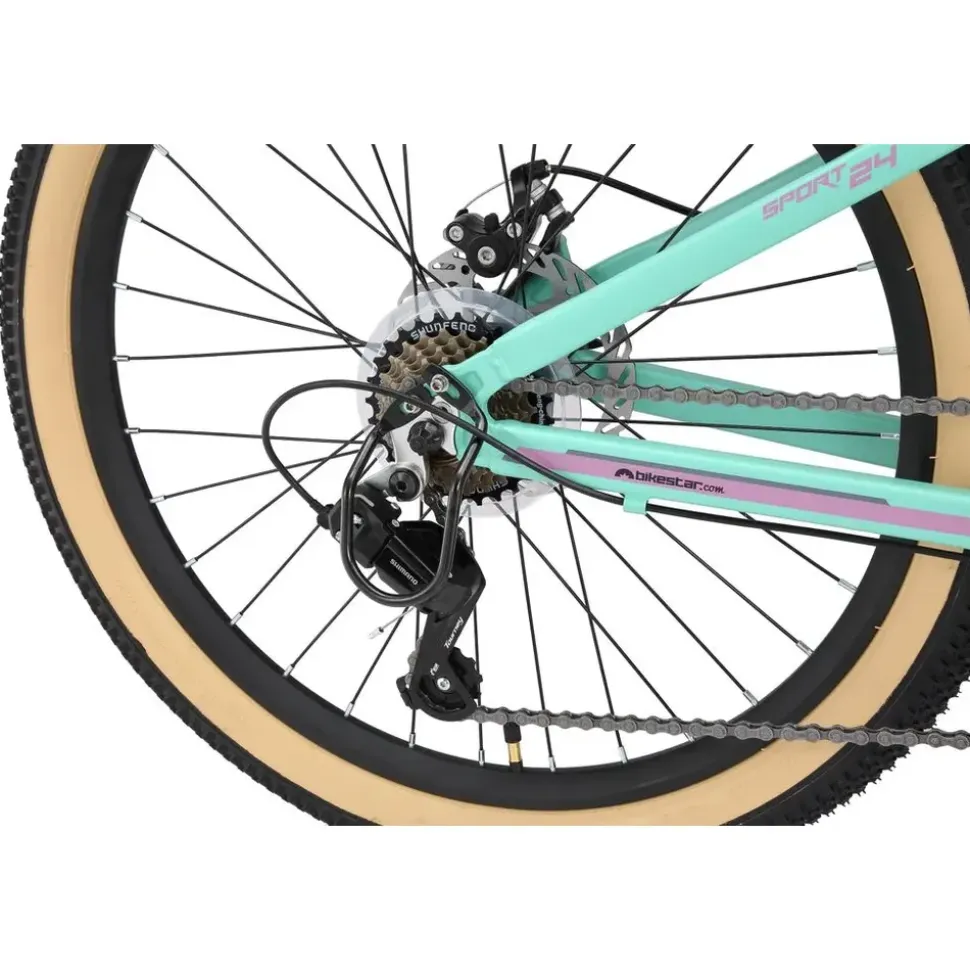 Bikestar Mountainbike 24 Zoll RH 54 cm mint/pink