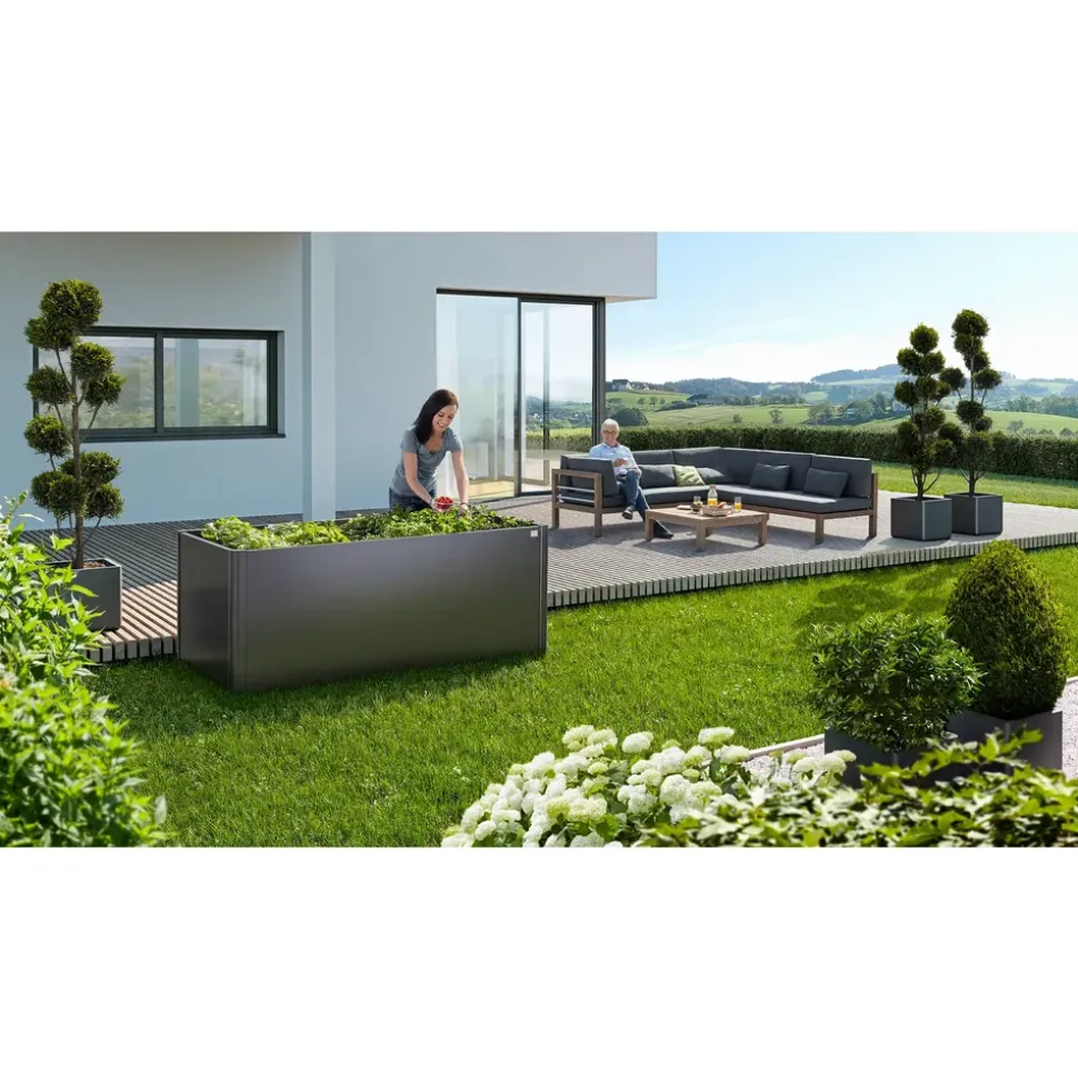 Biohort Hochbeet 2x1 201 x 102 x 77 cm dunkelgrau-metallic