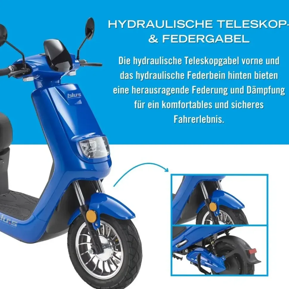 blu:s XT2000 950 Watt 25 km/h blau