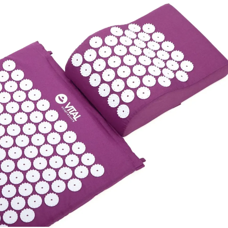 Bodhi Akupressurmatte XL Deluxe-Set Spiky aubergine